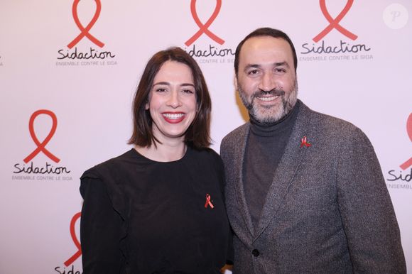 Anne-Sophie Bernadi et Messaoud Benterki - Soirée de lancement du Sidaction 2023 au théâtre Edouard VII à Paris le 6 mars 2023. © Rachid Bellak