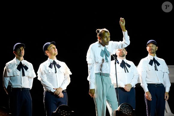 Concert de Stromae au festival Rock en Seine dans le parc de Saint Cloud le 28 août 2022.