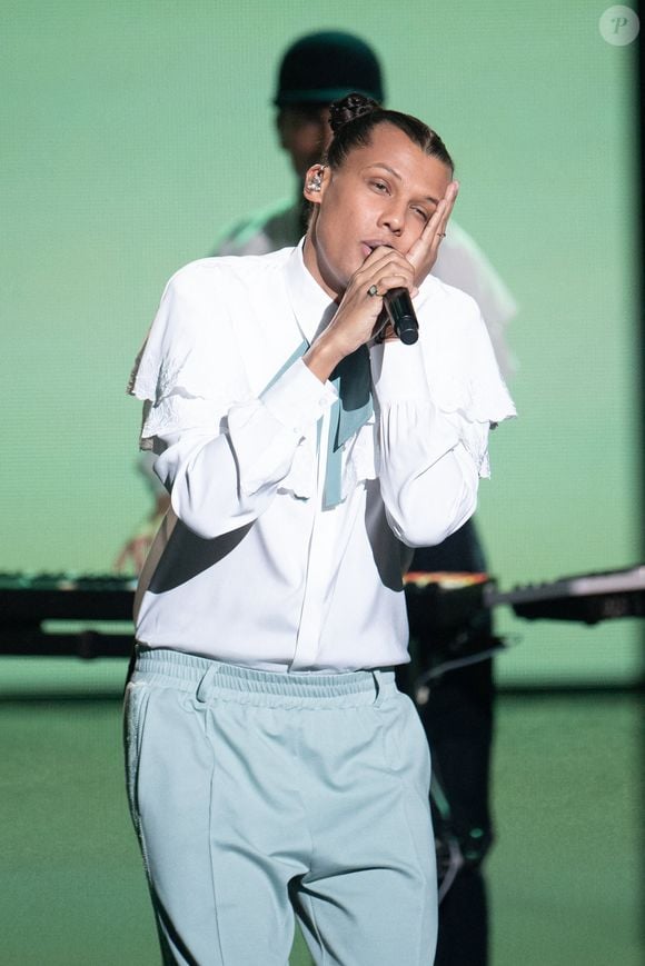 Stromae se produit sur scène lors des 37e Victoires de la Musique à la Seine Musicale le 11 février 2022 à Boulogne-Billancourt, France. Photo David Niviere/Abaca