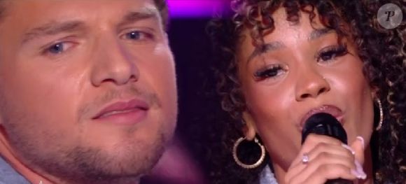 Léane, avec Théo, dans le premier prime de la "Star Academy", le 18 octobre 2025, sur TF1.