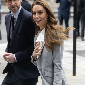Catherine (Kate) Middleton, princesse de Galles, arrive à la Salesforce Tower pour assister au sommet Future Workforce à Londres. © Zuma Press / Bestimage