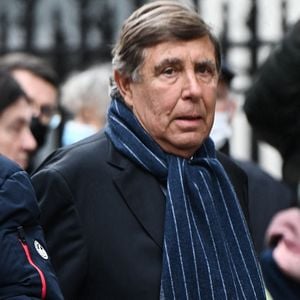 Jean-Pierre Foucault aux obsèques du présentateur Jean-Pierre Pernaut à la Basilique Sainte-Clotilde à Paris, France, le 9 mars 2022. Photo par David Niviere/ABACAPRESS.COM