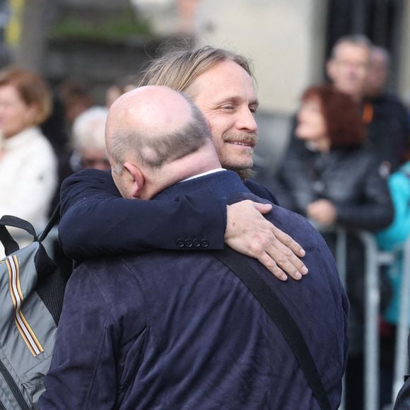 Jeremie Renier arrive aux funérailles de l'actrice belge Emilie Dequenne au crématorium du cimetière du Père Lachaise à Paris, France, le 26 mars 2025. Photo by Jerome Domine/ABACAPRESS.COM