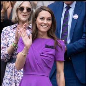 Kate Middleton dans la loge royale lors de la finale du simple messieurs, le dernier jour du tournoi de tennis de Wimbledon à Londres, au Royaume-Uni, le 14 juillet 2024.  Photo de Stephen Lock/i-Images/ABACAPRESS.COM