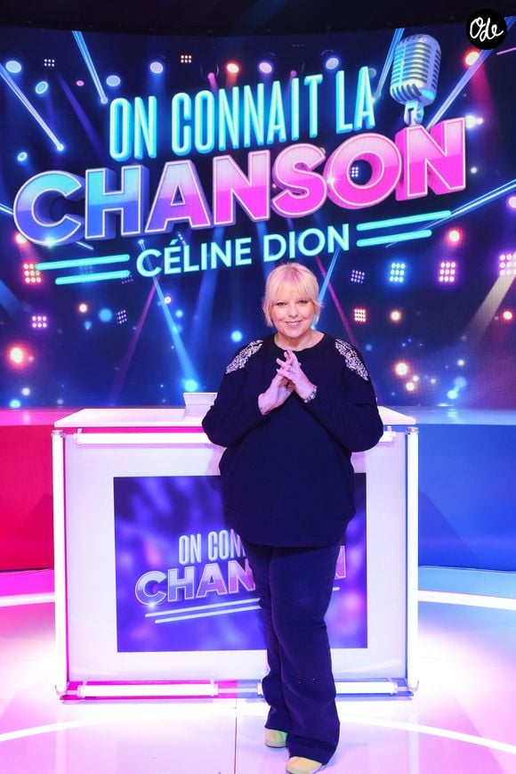 Exclusif - Laurence Boccolini lors de l'enregistrement de l’émission "On Connait La Chanson Céline Dion", présentée par L.Boccolini et diffusée le 1er septembre sur W9, à Paris, France, le 2 juillet 2026. © Jack Tribeca/Bestimage