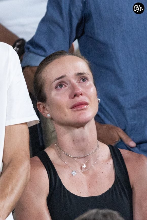 Elina Svitolina (femme de G.Monfils) - Gaël Monfils joue et perd son dernier match face à Hugo Gaston lors des internationaux de tennis de Roland Garros à Paris le 25 mai 2026. © Moreau / Jacovides / Bestimage
