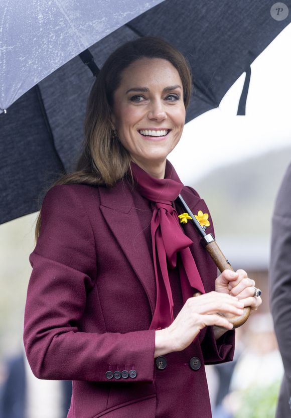 Le Prince William, le Prince de Galles, et Catherine, la Princesse de Galles, visitent Powys, à l'occasion de la fête de la Saint Davids. Photo par GOFF  / BESTIMAGE