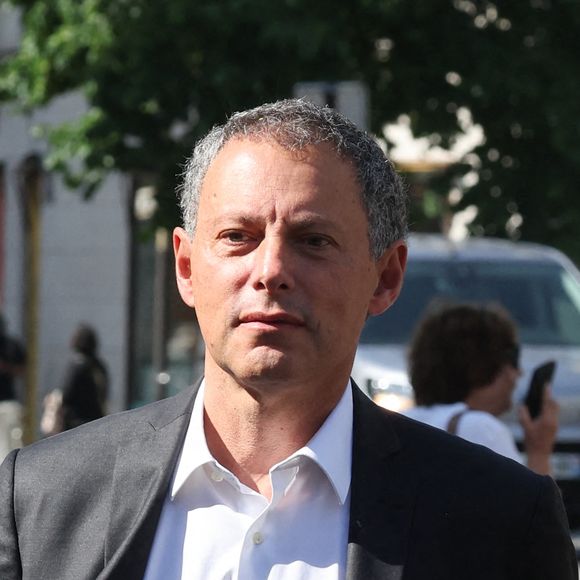 Marc-Olivier Fogiel - Arrivées aux obsèques de Philippe Labro en l'église de Saint-Germain-des-Prés à Paris le 13 juin 2025. © Dominique Jacovides - Christophe Clovis / Bestimage