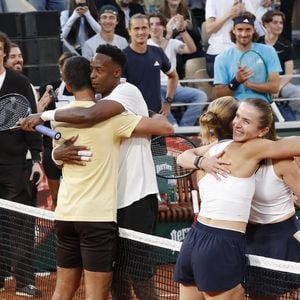 Elina Svitolina, Novak Djokovic, Gael Monfils - Soirée "Gael & Friends" à Roland Garros sur le court Philippe Chatrierà Paris le 21 mai 2026. © Marc Ausset-Lacroix/Bestimage