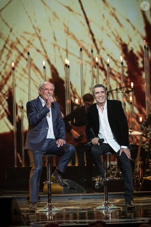 Exclusif - Maxime Le Forestier et Julien Clerc - Enregistrement de l'émission "Rendez vous avec Julien Clerc" au Théâtre du Châtelet à Paris, qui sera diffusée le 29 novembre sur France 3. Le 24 octobre 2019.
© Cyril Moreau / Bestimage