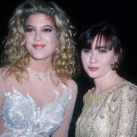 Tori Spelling, Shannen Doherty, 1990s, . Photo by  Michael Ferguson/PHOTOlink  /Courtesy Everett Collection /ABACAPRESS.COM