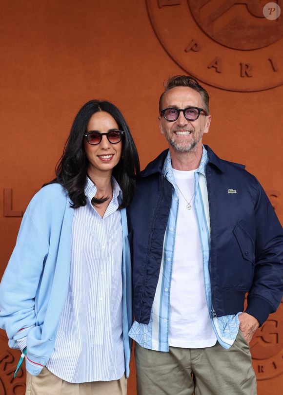 Sarah Boumaza et Philippe Caverivière au village lors des Internationaux de France de Tennis de Roland Garros 2025, à Paris, France, le 2 Juin 2025. © Jacovides-Moreau/Bestimage