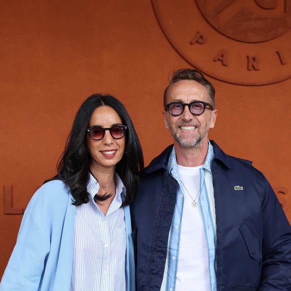 Sarah Boumaza et Philippe Caverivière au village lors des Internationaux de France de Tennis de Roland Garros 2025, à Paris, France, le 2 Juin 2025. © Jacovides-Moreau/Bestimage