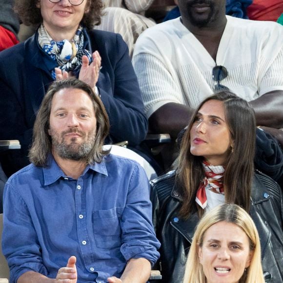 Joyce Jonathan et son ex-compagnon Martial Paoli dans les tribunes (night session) lors des Internationaux de France de Tennis de Roland Garros 2025, le 3 juin 2025 à Paris. © Dominique Jacovides / Bestimage