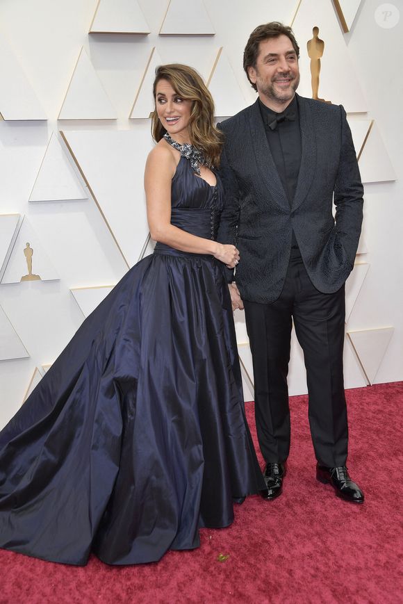 Penelope Cruz, Javier Bardem au photocall de la 94ème édition de la cérémonie des Oscars à Los Angeles, le 27 mars 2022. (Broadimage / Bestimage).