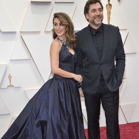 Penelope Cruz, Javier Bardem au photocall de la 94ème édition de la cérémonie des Oscars à Los Angeles, le 27 mars 2022. (Broadimage / Bestimage).