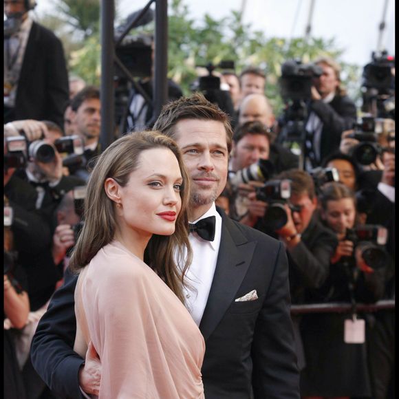 Brad Pitt et Angelina Jolie - Montée des marches de "Inglorious Basterds" au 62e festival de Cannes en 2009 OLIVIER VIGERIE / BESTIMAGE