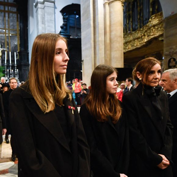 , La princesse Vittoria de Savoie, La princesse Luisa de Savoie, La princesse Clotilde Courau de Savoie - La cérémonie funéraire de Victor Emmanuel de Savoie, fils du dernier roi d'Italie, en la cathédrale Saint-Jean-Baptiste de Turin, le 10 février 2024. © SGP / BESTIMAGE