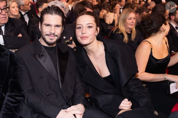 Adèle Exarchopoulos et son compagnon François Civil à la cérémonie de la 50ème édition de la cérémonie des César à l'Olympia à Paris, France, le 28 février 2025 © Dominique Jacovides - Olivier Borde / Bestimage