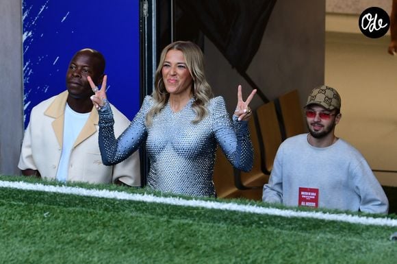 La chanteuse Nâdiya - Célébrités lors du match de gala caritatif entre l’équipe de Nico Capone et celle de Redouane Bougheraba au profit des fondations Théodora et Terres d’espoir en faveur des enfants hospitalisés et des personnes en difficulté au stade de la Tuiliere  à Lausanne en Suisse le 6 Septembre 2025. © Romain Doucelin/Bestimage