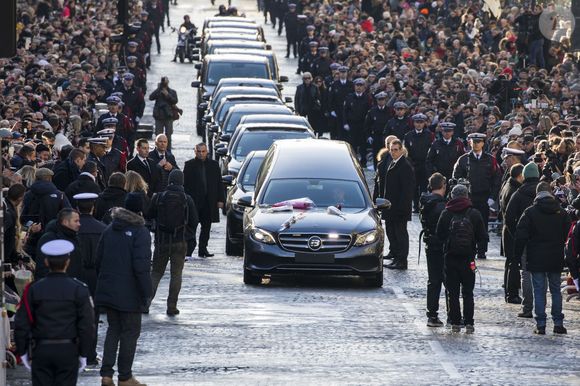 Illustration - Arrivées des personnalités en l'église de La Madeleine pour les obsèques de Johnny Hallyday à Paris. Le 9 décembre 2017