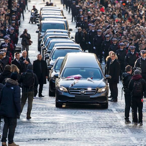 Illustration - Arrivées des personnalités en l'église de La Madeleine pour les obsèques de Johnny Hallyday à Paris. Le 9 décembre 2017