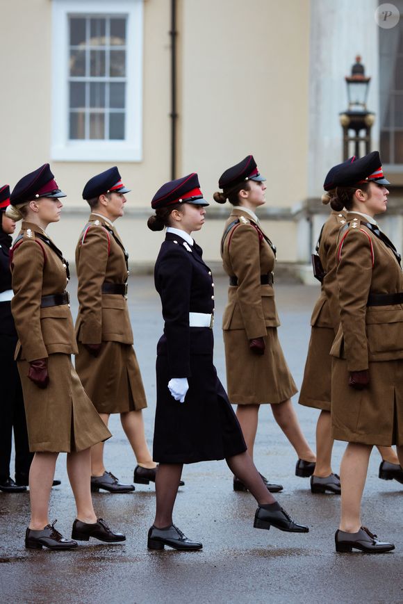 La princesse Salma de Jordanie (au centre, en noir) vue lors du défilé des cadets à l'Académie militaire de Sandhurst, à Sandhurst, au Royaume-Uni, le 25 novembre 2018. Photo by Balkis Press/ABACAPRESS.COM