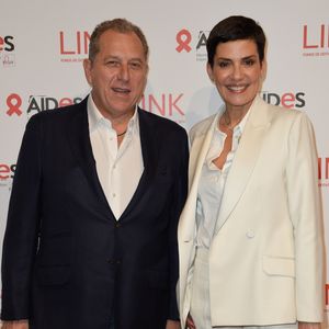 Cristina Cordula et son mari Frédéric Cassin - 8ème édition du Dîner Link pour Aides au Pavillon Cambon à Paris, le 11 décembre 2017. © Coadic Guirec/Bestimage