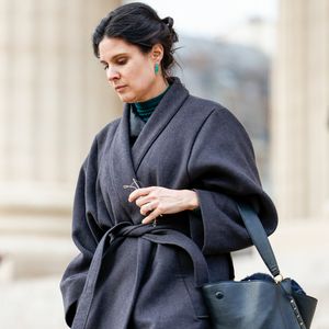 Apolline de Malherbe - Sorties de la cérémonie religieuse en hommage à Rolland Courbis dans l'église de la Madeleine à Paris, France, le 14 janvier 2026. © Jacovides-Moreau/Bestimage