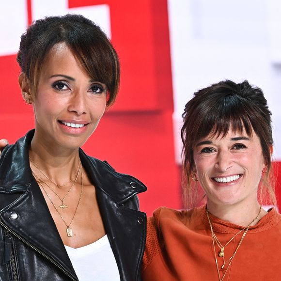 Exclusif - Sonia Rolland et Beatrice De La Boulaye - Enregistrement de l'émission "Vivement Dimanche" au Studio Gabriel, présentée par M.Drucker et diffusée le 25 septembre sur France 3
© Guillaume Gaffiot / Bestimage