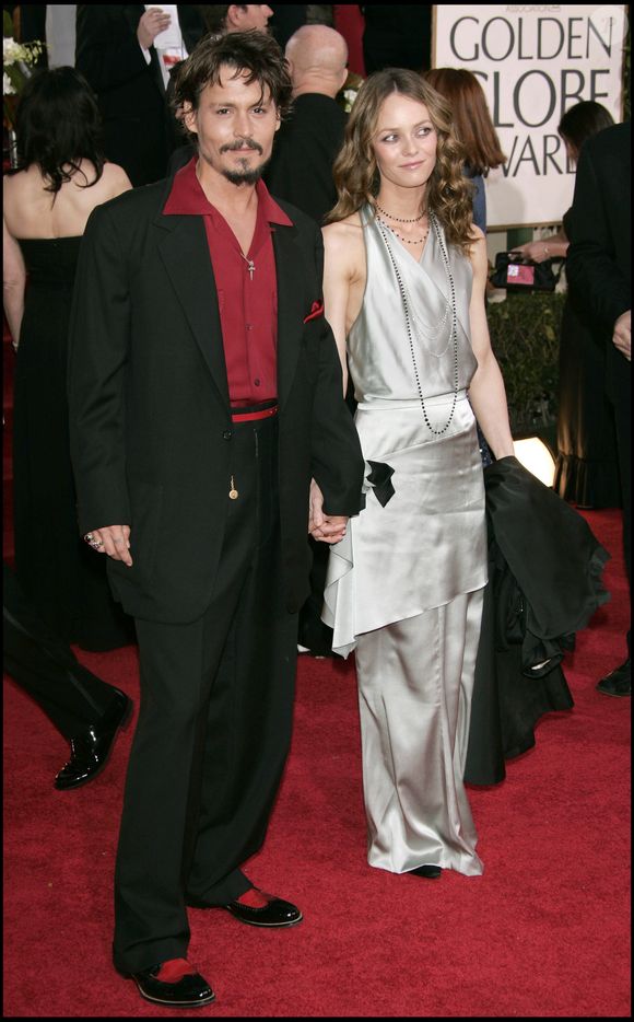 Vanessa Paradis et Johnny Depp au Golden Globes en 2006.

Photo : Goff INF / Bestimage