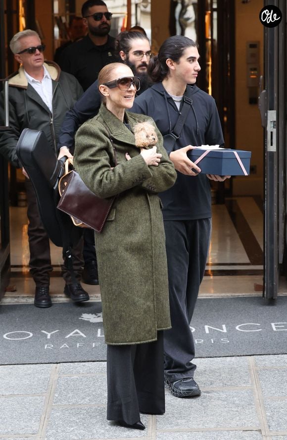 Installée depuis la fin du mois d'août au Royal Monceau, la star a officiellement libéré sa suite parisienne ce lundi matin.

Céline Dion quitte l'hôtel "Royal Monceau" avec ses fils Nelson et Eddy et sa chienne Madisonaprès sa série de concerts à Paris le 19 octobre 2026. 

© Cyril Moreau/Bestimage