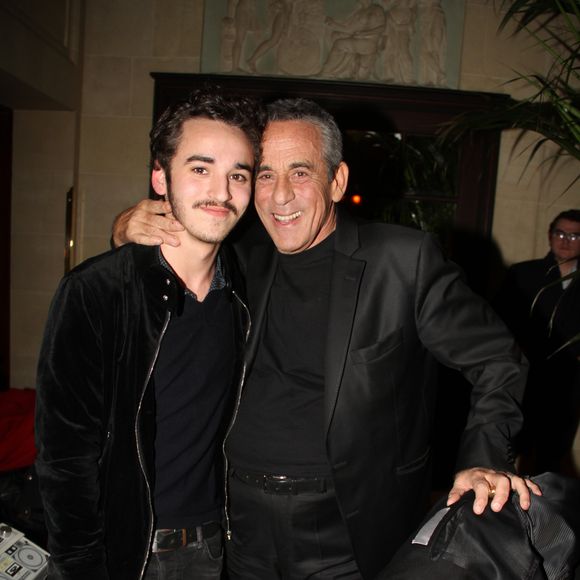 Thierry Ardisson et son fils Gaston Ardisson lors du cocktail de lancement du magazine Façade 16 à l'hôtel Costes à Paris, France, le 23 février 2017. © Philippe Baldini/Bestimage