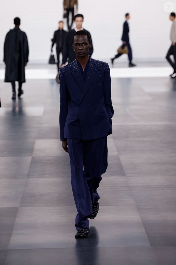 Défilé Dior Homme à l'École-Militaire lors de la semaine de la mode masculine automne/hiver 2025-2026 à Paris, France, le 24 janvier 2025.