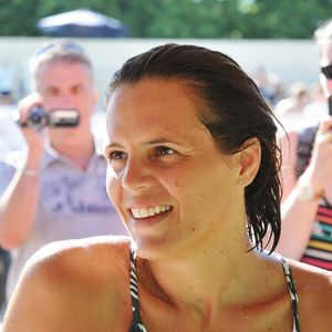 Exclusif - Laure Manaudou replonge pour le 8e meeting de natation de Carcassonne le 28 juin 2015. ROBERT FAGES / BESTIMAGE