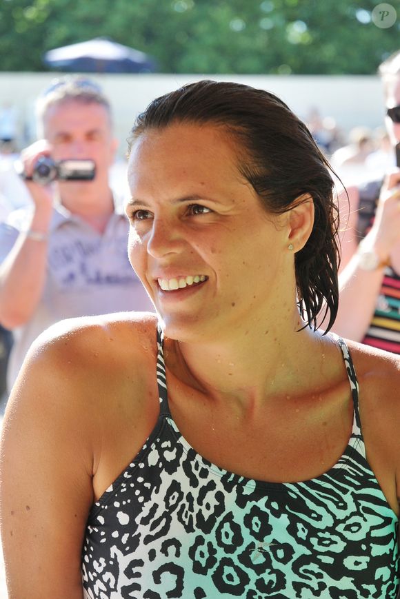 Exclusif - Laure Manaudou replonge pour le 8e meeting de natation de Carcassonne le 28 juin 2015. ROBERT FAGES / BESTIMAGE