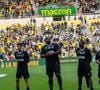 Yoann Gourcuff, Teddy Riner - Match des Légendes du Variétés Club de France contre le FC Nantes au profit du Secours Populaire au stade de la Beaujoire à Nantes le 3 juin 2025. © Martin Bousseau/Bestimage