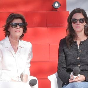 Exclusif - Irène Jacob, Anna Mouglalis sur le plateau de Télématin lors du 77ème Festival International du Film de Cannes le 17 mai 2024. © Jack Tribeca / Bestimage