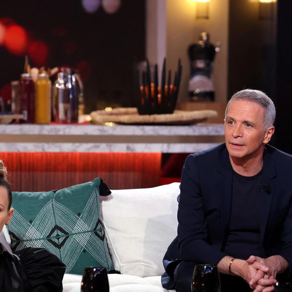 Exclusif  Laure Pester (Lorie),  Samuel Etienne lors de l'enregistrement de la nouvelle émission "Bertrand n'a pas sommeil", présentée par B.Chameroy et diffusée le 19 janvier sur France 2
© Dominique Jacovides / Bestimage