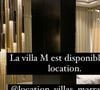 Elle dispose de quatre chambres, une piscine et un grand jardin.


Diam's met à la location sa villa M à la location, bien somptueux situé à Marrakech.