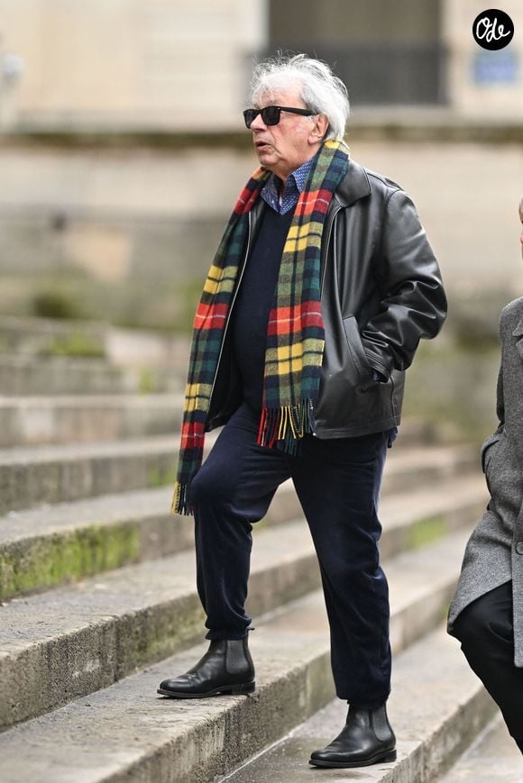 Hervé Vilard aux obsèques Georgette Lemaire en l'église Saint-Roch à Paris, France, le 14 janvier 2026. © Pierre Perusseau/Bestimage