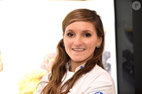 Noemie Honiat (finaliste de l'émission de télé-réalité 'Top Chef') pose lors d'une exposition culinaire à Nice, dans le sud de la France, le 04 février 2014. Photo par Patrice Masante/ABACAPRESS.COM