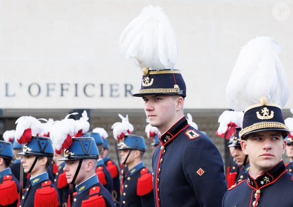 Le prince Gabriel photographié lors d'une visite royale à l'École militaire de Saint-Cyr (AMSCC), dans le camp militaire de Coëtquidan, à Guer, région Bretagne, France, lundi 9 décembre 2024. L'AMSCC est la plus grande école militaire pour les candidats officiers en France. L'école collabore avec l'École royale militaire pour l'échange d'étudiants dans le cadre du programme européen Erasmus+. Photo ABACAPRESS.COM