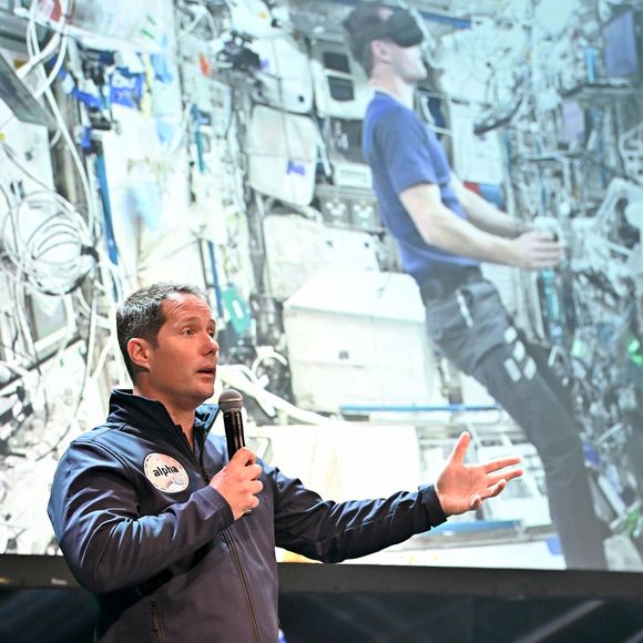 Thomas Pesquet durant la 6e édition du MAGIC (Monaco Anime Game International Conferences) au Grimaldi Forum à Monaco, le  25 février 2023. © Bruno Bebert / Bestimage