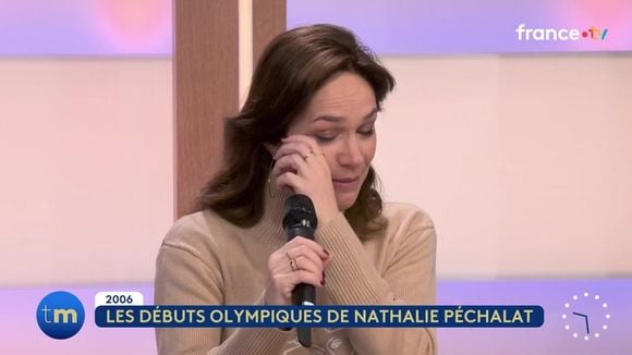 Nathalie Péchalat, la mère des filles de Jean Dujardin, perd ses moyens en direct : "Il s'est passé tellement de choses"