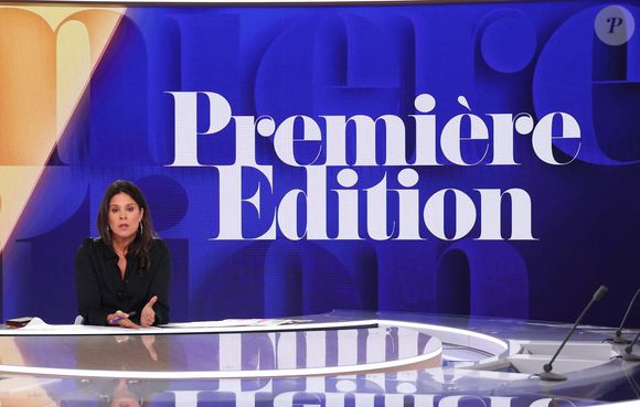Apolline de Malherbe lors de la conférence de presse de rentrée BFM TV. - RMC du groupe Altice France à Paris, France, le 31 août 2023. © Coadic Guirec/Bestimage