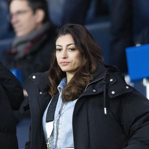 Rachel Legrain-Trapani (Miss France 2007) dans les tribunes du match PSG Vs Lorient (5-1) au Parc des Princes à Paris le 3 avril 2022. © Agence/Bestimage