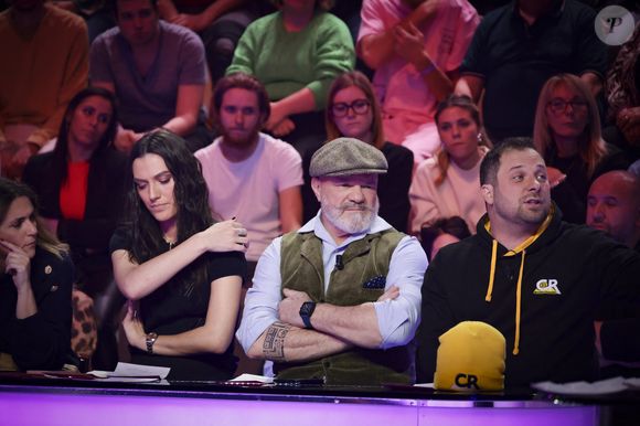 Exclusif - Shana Loustau, Philippe Etchebest, Christophe Ubeda, sur le plateau de l'émission "Tout Beau, Tout N9uf - TBT9" présentée par C.Hanouna, et diffusée en direct sur W9, Paris, France, le 13 janvier 2026. © Jack Tribeca / Bestimage
