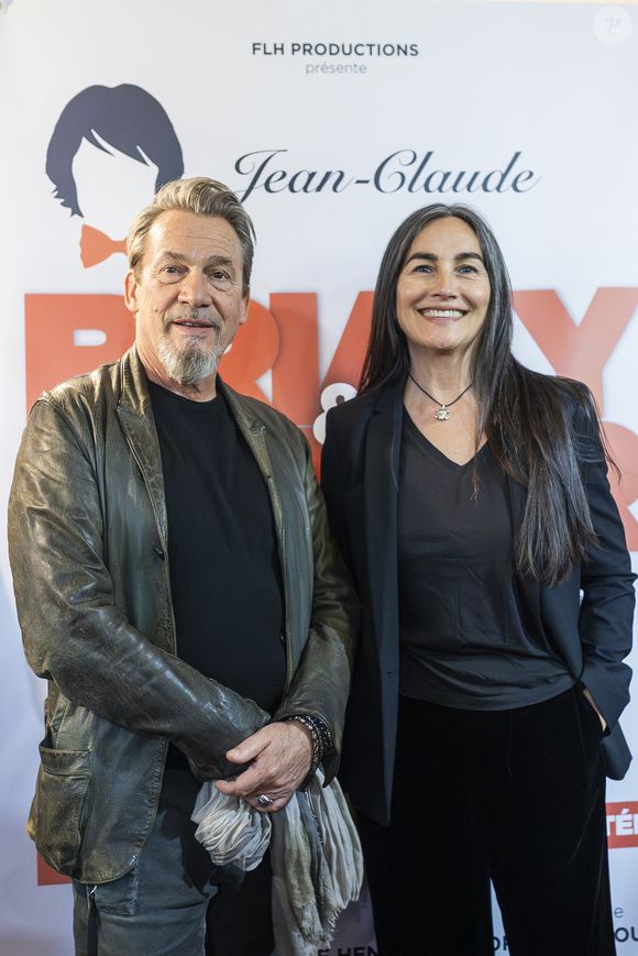 Florent Pagny, Coralie Baroux, Azucena Caamaño - Première de la pièce "Jean-Claude et Josephine, une histoire vraie jamais racontée" au théâtre de Passy à Paris le 16 septembre 2025. © Benjamin Babiz / Bestimage