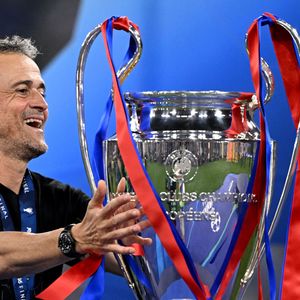 Luis Enrique - Le PSG remporte la Ligue Des Champions 2025, pour la première fois de son histoire, face à l'Inter Milan (5-0) à l'Allianz Arena de Munich, le 31 mai 2025.
Image Sport/PsnewZ/Bestimage